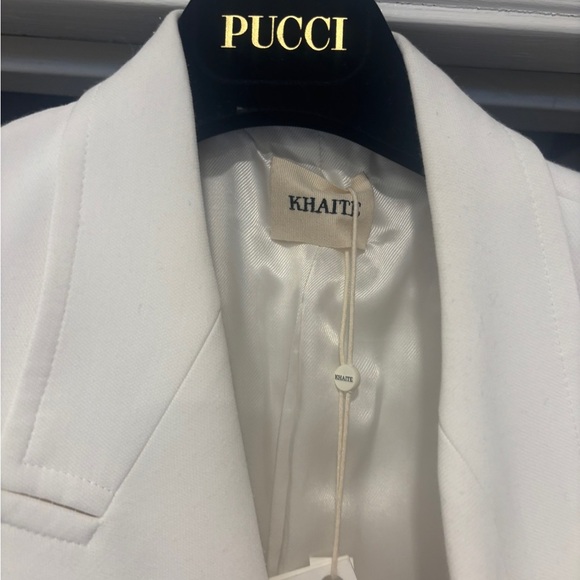 KHAITE White Cobble Long Coat Size 8 NWT - Picture 6 of 16